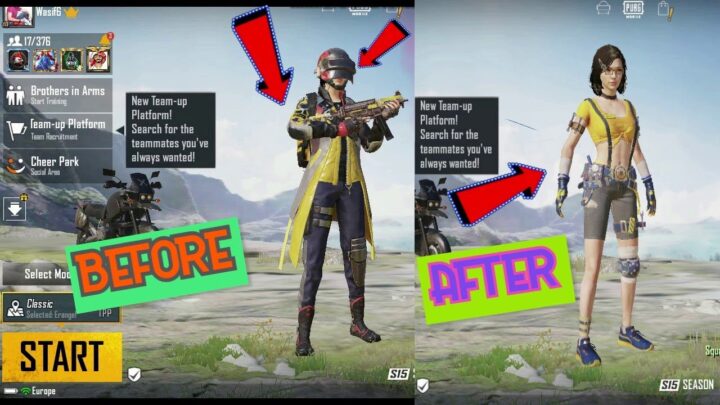 PUBG MOBILE REMOVE ,GUN, HELMET, BACKPACK ,IN LOBBY 😀 Pubg Mobile Tips And Trick 2022 ll
