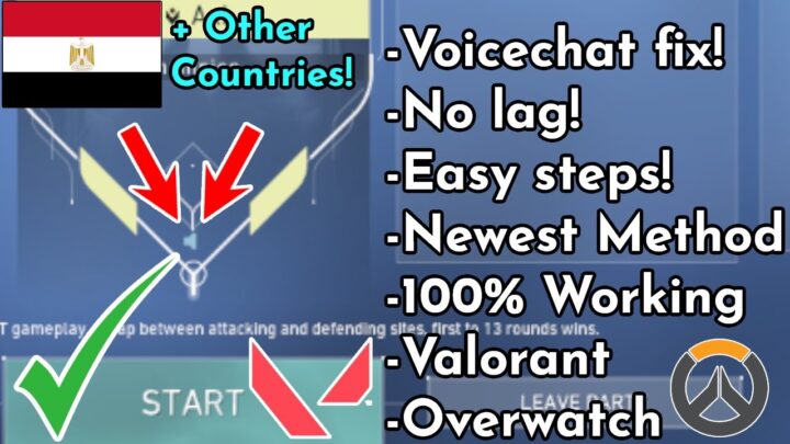 How to enable/fix Valorant/Overwatch/R6S/PubG Voicechat + No lag, New fix 2022 for (Egypt+all else)
