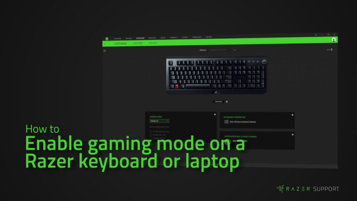 How to enable gaming mode on a Razer keyboard...