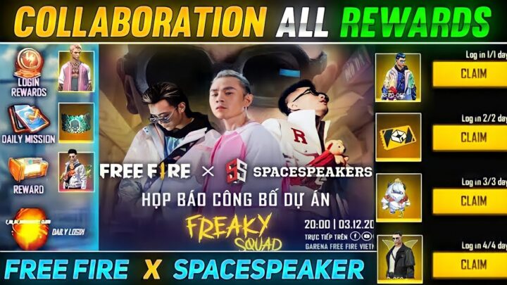 FREE FIRE SPACE SPEAKER EVENT 🌹
