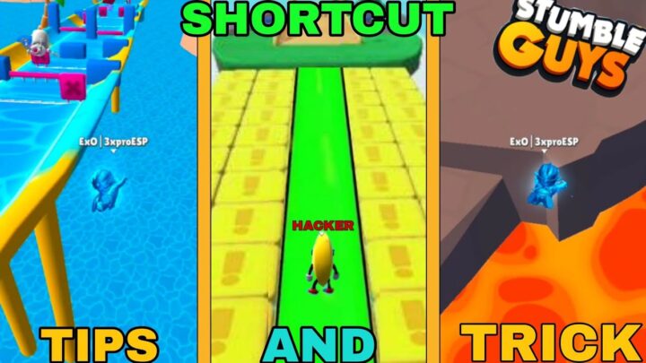 STUMBLE GUYS | ALL MAPS SHORTCUT TIPS AND TRI...